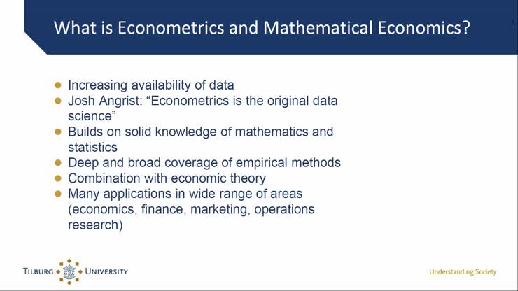 Econometrics and Mathematical Economics - Ronde 05