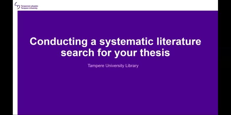 Systematic literature searching