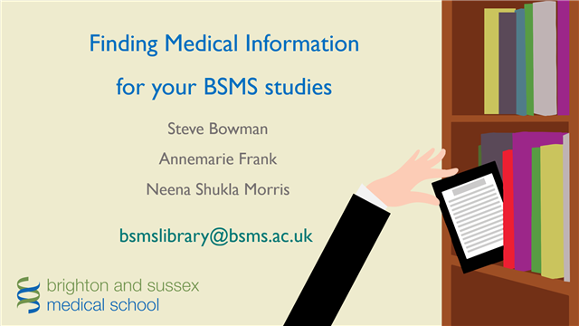Finding Medical Information for your BSMS studies