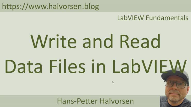 Write and Read Data Files in LabVIEW
