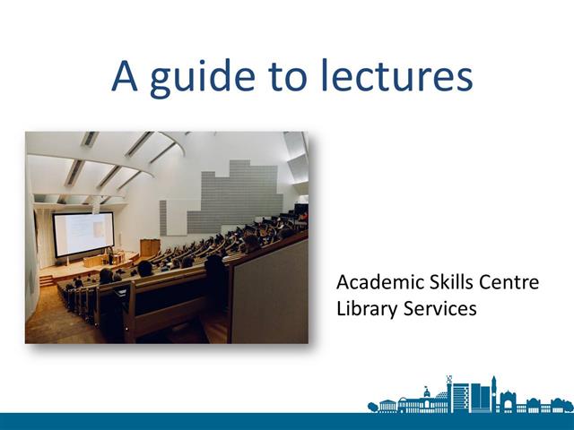 A guide to lectures