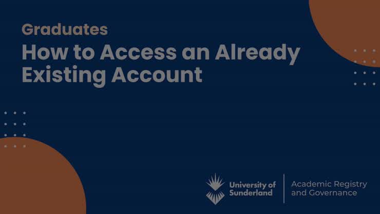 How to access an existing account