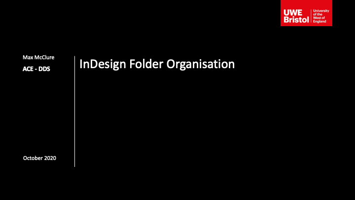 Indesign File Organization InDesign Folder Organisation