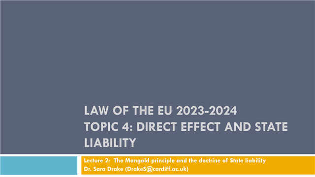 Law of the European Union 16/11/23