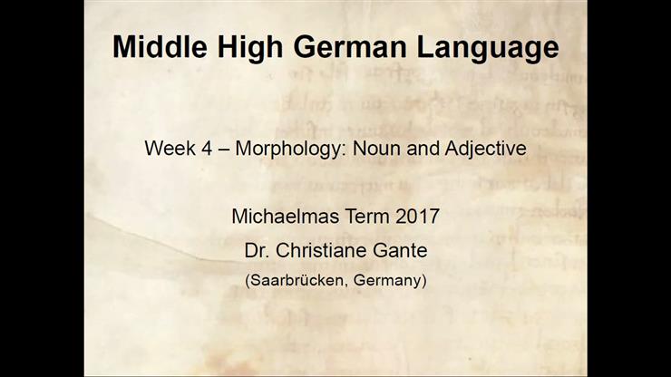 Middle High German on 10/30/2017 (Mon)