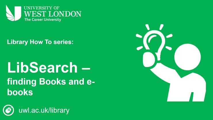 Library How To_LibSearch - Books and E-Books