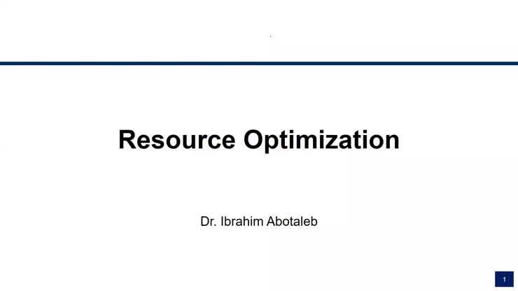 1- Introduction to Resource Optimization