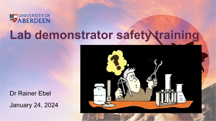 Lab Demonstrator Safety Training 2024