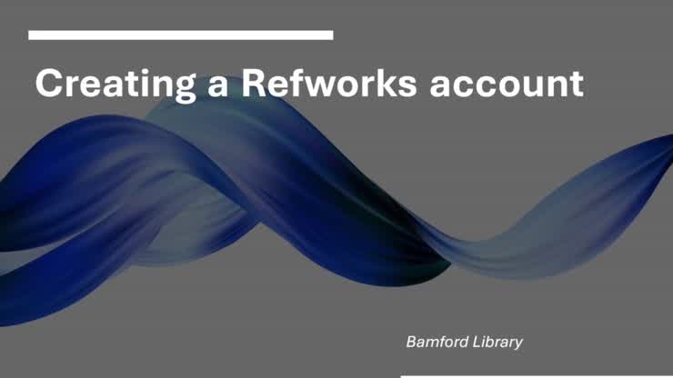 Creating Refworks account