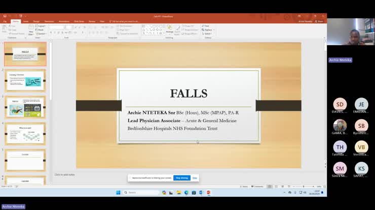 PA Teaching Programme- Falls