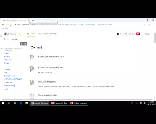 Recording An Assignment (Windows)